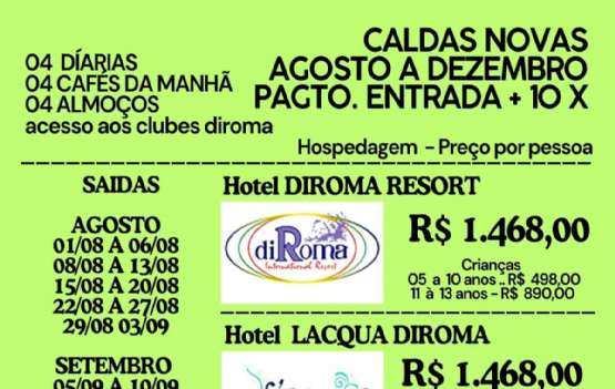 CALDAS NOVAS - REDE DIROMA DE HOTEIS 